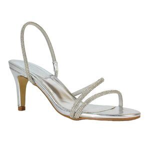 XY London Womens/Ladies Polly Metallic High Stiletto Heel Sandals / Metallic Sil